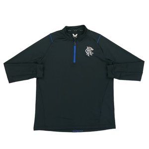 Castore Glasgow Rangers FC Football Club Soccer 1/4 Zip Pullover Jacket Large
